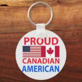 Proud Canadian American Sleutelhanger (Voorkant)