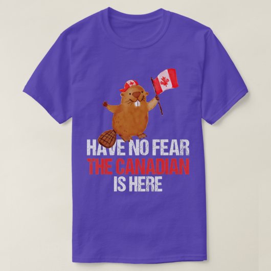 proud Canadian made in Canada Maple Leaf Flag Beav T-shirt (Design voorkant)