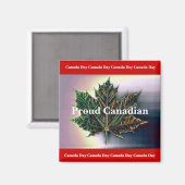 Proud Canadian-Maple Leaf Magneet (Voorkant / Achterkant)
