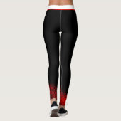 Proud Canadian MOM met Red Maple Leaf op BLACK Leggings (Achterkant)