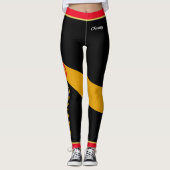 Proud Canadian Patriot met Gold Maple Leaf Leggings (Voorkant)