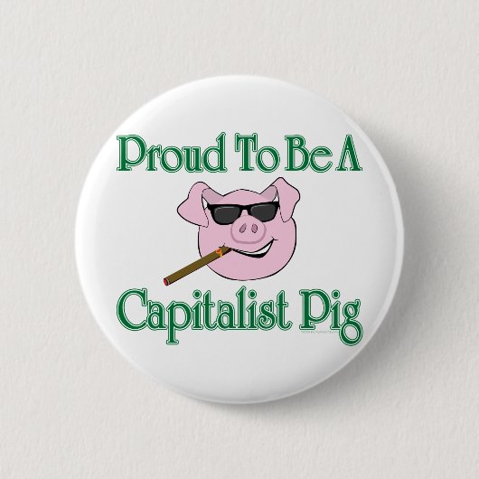 Proud Capitalist Pig Ronde Button 5,7 Cm (Voorkant)