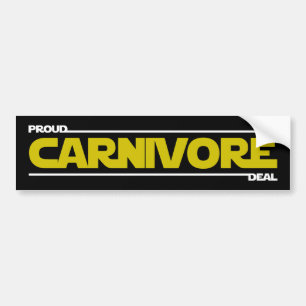 Proud Carnivore Deal. Bumpersticker
