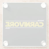 Proud Carnivore Deal. Glazen Onderzetter (Achterkant)