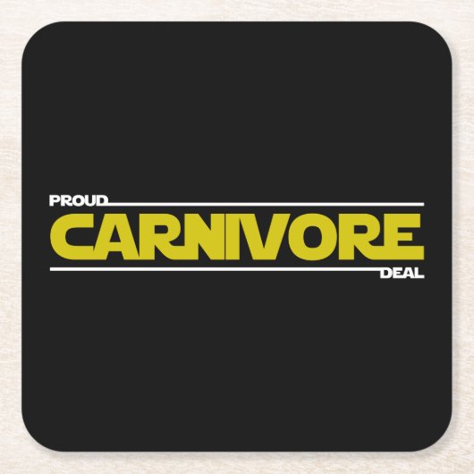 Proud Carnivore Deal. Kartonnen Onderzetters (Voorkant)