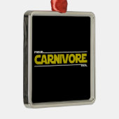 Proud Carnivore Deal. Metalen Ornament (Rechts)