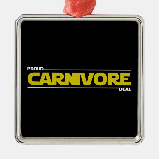 Proud Carnivore Deal. Metalen Ornament (Voorkant)