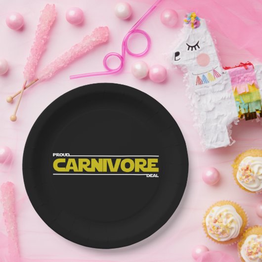 Proud Carnivore Deal. Papieren Bordje (Feest)