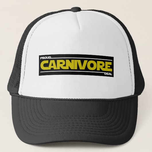 Proud Carnivore Deal. Trucker Pet (Voorkant)