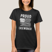 Proud Case Manager Profession American Flag Premiu T-shirt (Voorkant)