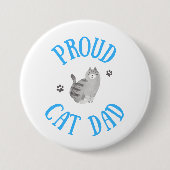 Proud Cat Dad Ronde Button 7,6 Cm (Voorkant)