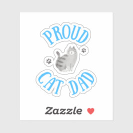 Proud Cat Dad Sticker