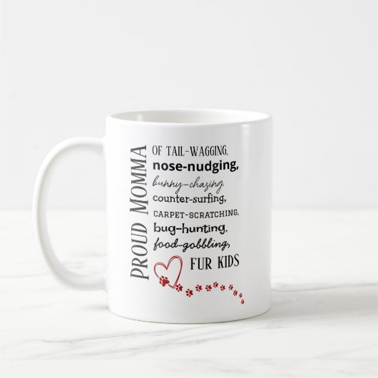 Proud Cat & Dog Momma Coffee Mug Koffiemok (Links)
