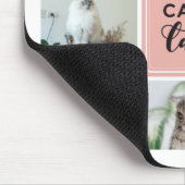 Proud Cat Lady Blush Pink Photo Collage Muismat (Hoek)