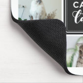 Proud Cat Lady Charcoal Photo Collage Muismat (Hoek)