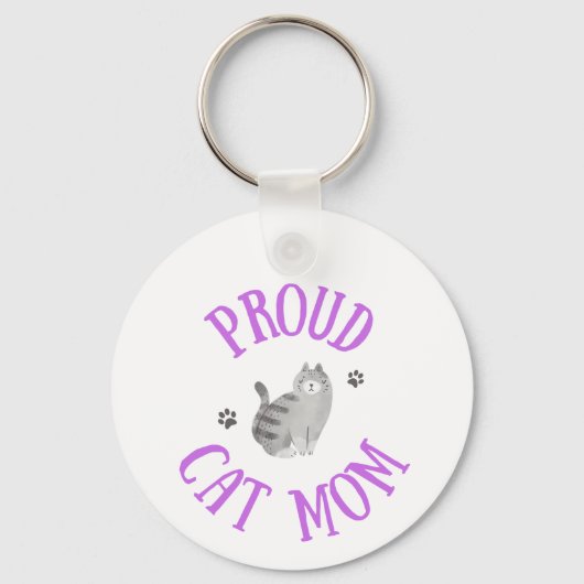 Proud Cat mama Sleutelhanger (Voorkant)