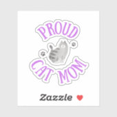 Proud Cat mama Sticker (Vel)