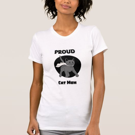 Proud Cat mama T-shirt (Voorkant)