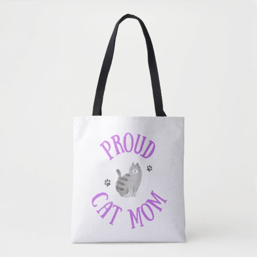 Proud Cat mama Tote Bag (Voorkant)