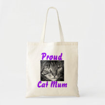 Proud Cat Mum Canvas tas