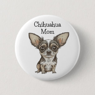 Proud Chihuahua Mama Ronde Button 5,7 Cm