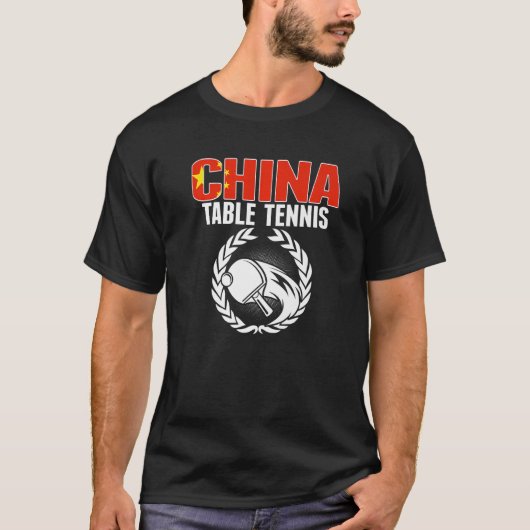 Proud China Table Tennis Chinese pingpong T-shirt (Voorkant)