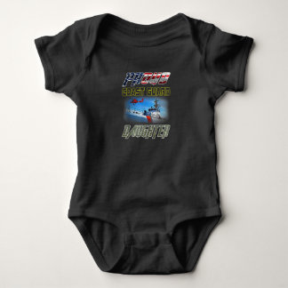 Proud Coast Guard Daughter Flag American Heroes Romper
