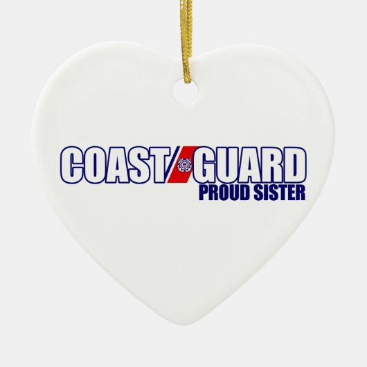 Proud Coast Guard Sister Keramisch Ornament (Voorkant)