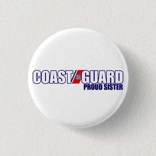 Proud Coast Guard Sister Ronde Button 3,2 Cm (Voorkant)