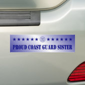 Proud Coast Guard Sister Stars Bumpersticker (Op auto)