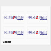 Proud Coast Guard Son Rechthoekige Sticker (Vel)