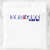 Proud Coast Guard Son Rechthoekige Sticker (Tas)