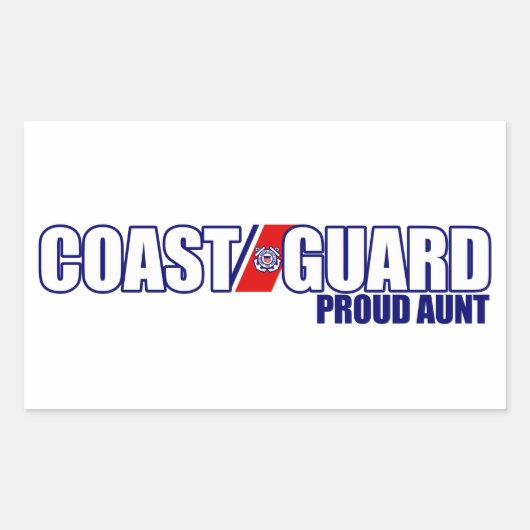 Proud Coast Guard Tunt Rechthoekige Sticker (Voorkant)