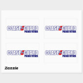 Proud Coast Guard Vader Rechthoekige Sticker (Vel)