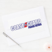 Proud Coast Guard Vader Rechthoekige Sticker (Envelop)