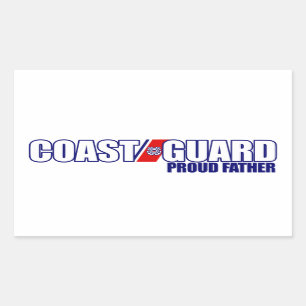 Proud Coast Guard Vader Rechthoekige Sticker