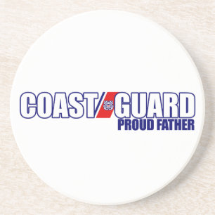 Proud Coast Guard Vader Zandsteen Onderzetter