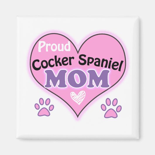 Proud Cocker Spaniel mama Magneet (Voorkant)
