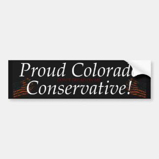 Proud Colorado Conservative bumper sticker
