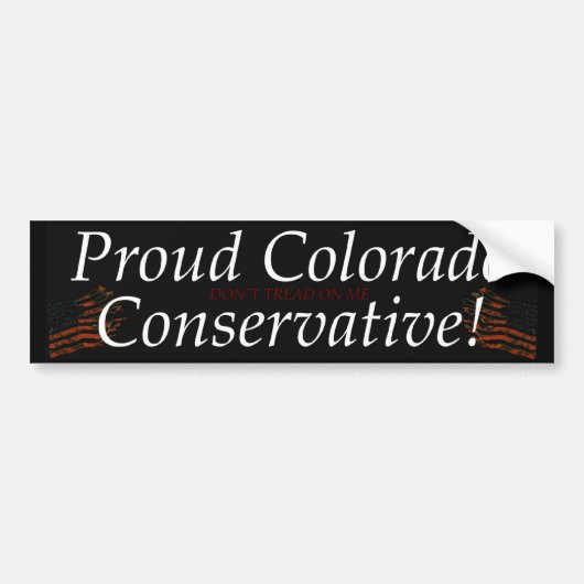 Proud Colorado Conservative bumper sticker (Voorkant)