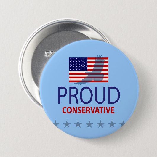 Proud Conservative Ronde Button 7,6 Cm (Voorkant /achterkant)
