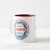 Proud Conservative Tweekleurige Koffiemok (Voorkant links)
