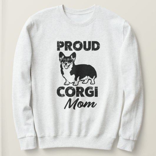 Proud Corgi mama's hond mammie sweatshirt (Design voorkant)