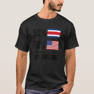 Proud Costa Ricaanse Amerikaanse vlag Costa Rica U T-shirt