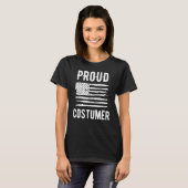 Proud Costumer Profession American Flag T-shirt (Voorkant volledig)