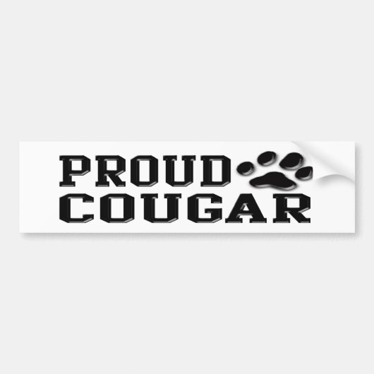 Proud Cougar Bumpersticker (Voorkant)