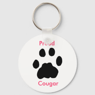 Proud Cougar met pow print Sleutelhanger