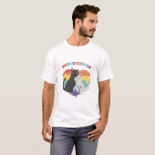Proud Couple Cats Rainbow Heart T-shirt (Voorkant volledig)