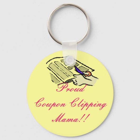 Proud Coupon Clipping Mama Sleutelhanger (Voorkant)