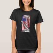 Proud Crane Operator American Flag Crane Driver  1 T-shirt (Voorkant)